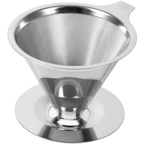 Drip coffee maker stainless steel double layer filter cup drip coffee maker suitable for outdoor hiking backpacking travel (1/5)