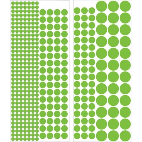 Stickers Muraux Lumineux Ronds Phosphorescents Verts 2pcs en Pvc, Autocollants Décoratifs Amovibles pour Décoration de Chambre et Salon Facile à Installer (1/5)