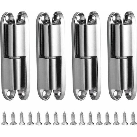Charniere Porte Placard, 4pcs Charnières de Portes avec Vis 231-1 Charnière Porte Inoxydable Démontable, Paumelles de Porte pour La Maison Meubles Matériel Armoire Garde Porte Tiroir (1/4)
