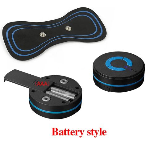 EMS-Nackenmassagegerät, Mini-Vibrationsmassagegerät für Körper und Rücken, elektrische Muskelstimulation, Schmerzlinderung, Wirbelsäulenmassagegerät mit 6 Modi – AquaForge