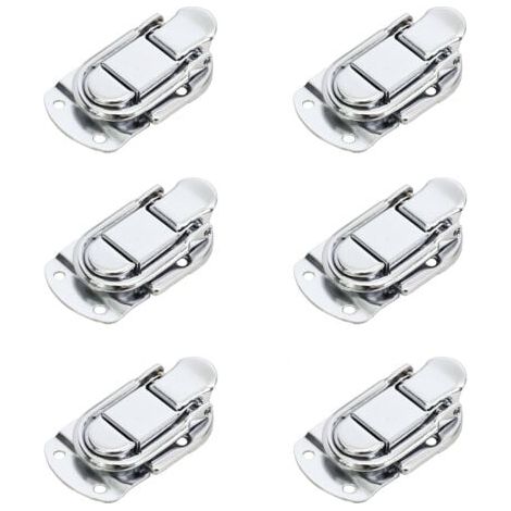 Hebelverschluss Knebelverschluss Riegel Schnallen Verriegelung 6 Stück Kippverschluss aus Aluminiumlegierung für Koffer, Geschenkboxen, Schubladen, Schränke, Erste-Hilfe-Kästen, Werkzeugkisten. (1/4)