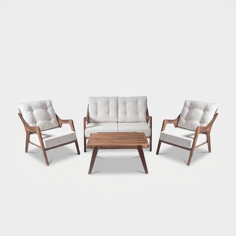 Veskar Wohnzimmer-Set mit Sofa, Sesseln und Beistelltisch (1/5)