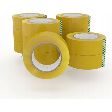 Transparentes Klebeband, 12 Stück, 125 Meter, sehr lang für Kartons, stark