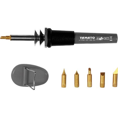 Saldatore Pirografo salda stagno Yamato30W6punte legno metalli,ottone,rame,ferro (1/2)