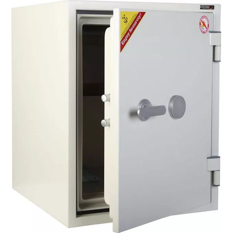 TECHNOFIRE - Armoire ignifuge pour papier protection 1h à clé à double panneton, 2 pênes, 37 L, 51,4x40,4x44