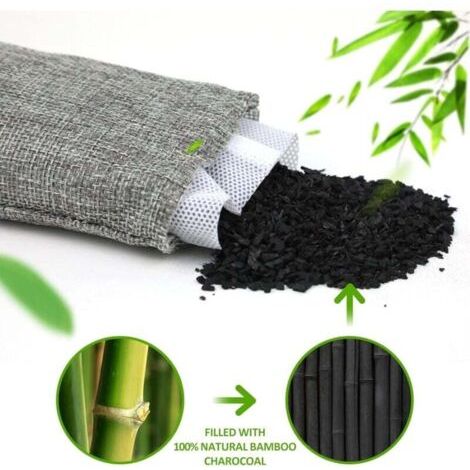Six purificateurs d'air, des sachets désodorisants au charbon de bambou et un dessiccant pour éliminer les odeurs de formaldéhyde dans les chaussures, les voitures et les armoires de salle de bain. (1/3)