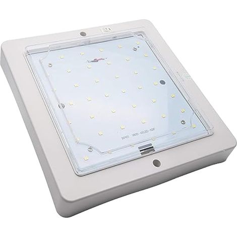 Plafonnier LED 12V-24V pour camping-car, caravane, bateau, 9W, blanc chaud (1/3)