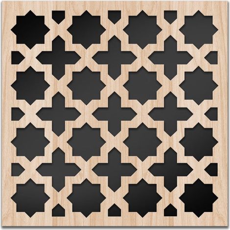 CROSS - Tableau décoratif LASERCUT composite bois et PVC - Dimension : 40x40 cm