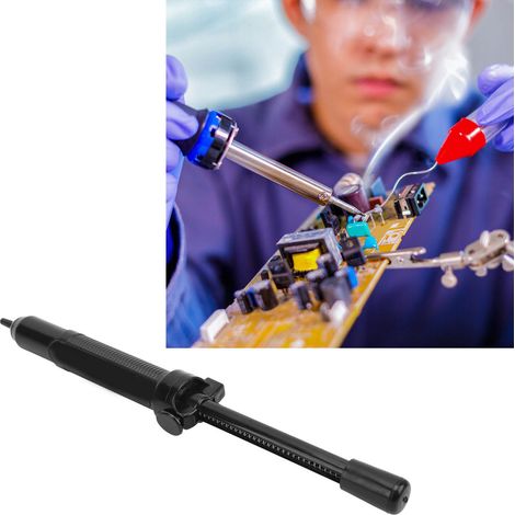 Pompe à dessouder BEST/BST-108 grand format, bâtonnet de dessoudage manuel puissant, outil pour flux de soudure électronique, stylo à dessouder, noir (1/5)