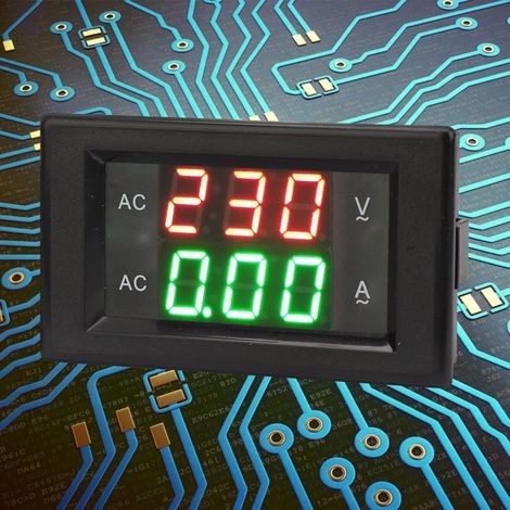 YB4835VA Digitalanzeige AC 500V/50A LED-Amperemeter/Voltmeter (1/5)