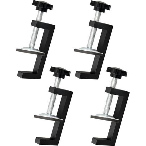 Kit de abrazaderas de 4 piezas, rango de sujeción de 10-57 mm, abrazadera en G ajustable, clip de fijación para abrazaderas de carpintería, herramientas accesorias para abrazaderas de mesa (1/5)