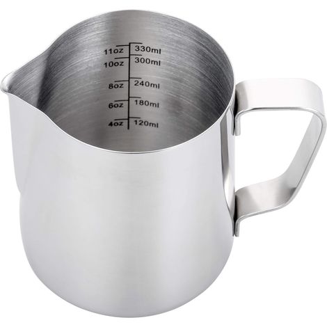 Pitcher À Lait - 600 ml - Acier Inoxydable 304 - Pour Création De Latte Art - Compatible Machines À Expresso - 1 Pièce (1/5)