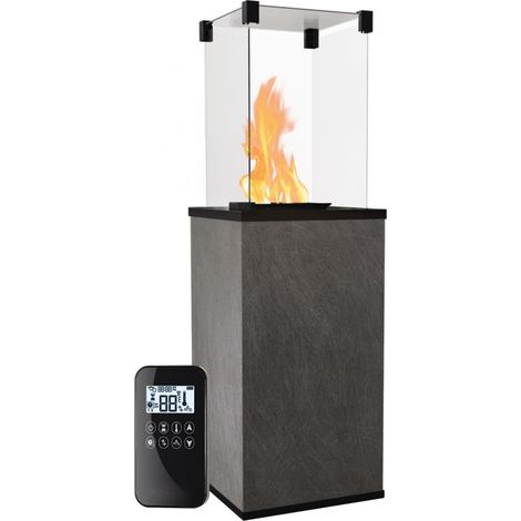 KRATKI Gaskamin PATIO Mini Quarzstein Seta Liquorice Gasheizgerät 4-8,2 kW (1/5)