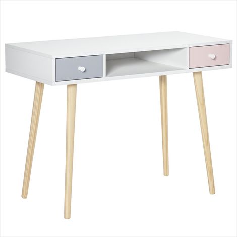 Ensemble table et chaises enfant bureau scandinave blanc MDF et (1/5)