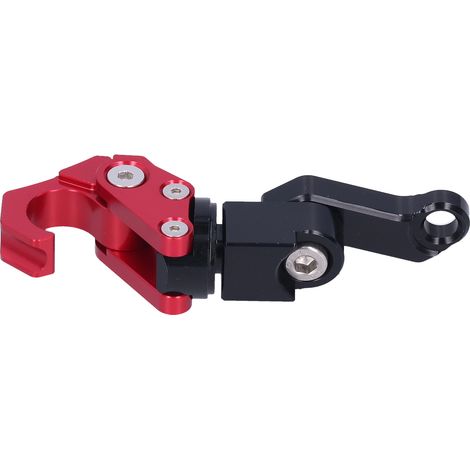 Crochet pliable pour casque, guidon et sacoche, compatible avec Honda Forza 250/300 (2018-2020), rouge. (1/5)