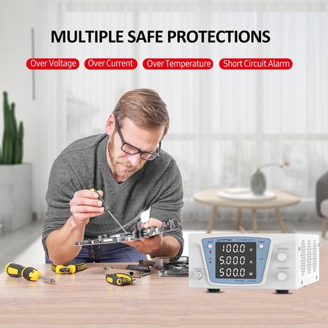 Leistungsstarkes 300W 15V 20A variables DC-Tischnetzteil mit 4-stelliger LED-Anzeige, einstellbarem Drehknopf für die Schaltung und OCP-Schalterausgang Ein/Aus-Taste. (1/5)