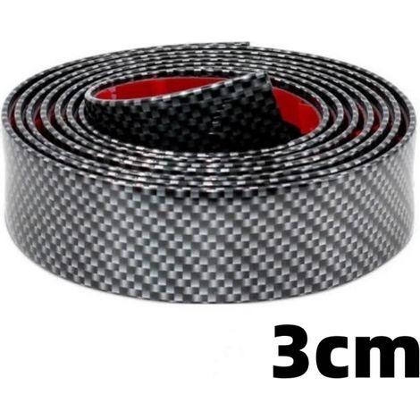 (2,5 m - 3 cm) Autocollants de voiture, protection anti-rayures pour seuil de porte, film de protection en fibre de carbone pour pare-chocs, accessoires auto (1/5)