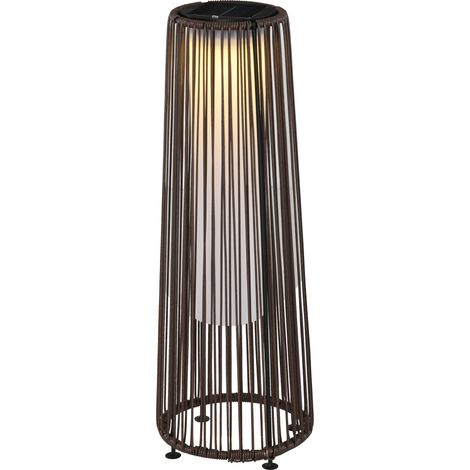 Outsunny - luminaire extérieur - Résine - 21.5x21.5x61cm - Marron