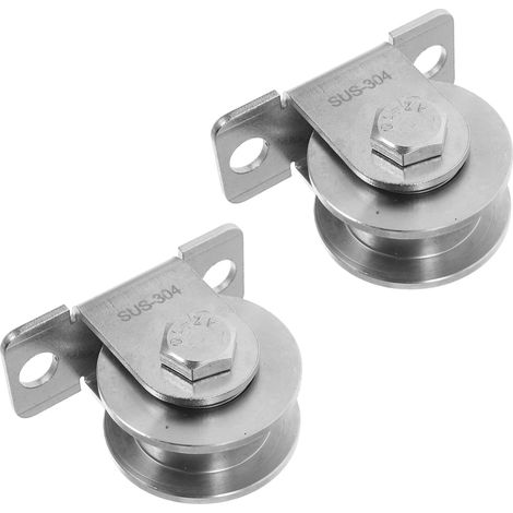 Stück Edelstahl Wandrollen mit robuster Seilrolle für
