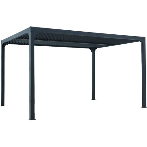 Pergola foresta gazebo bioclimatico in alluminio, apertura manuale, 360x300 - Foresta (1/10)