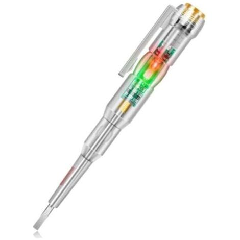 Bardusch-2 Pièces Tournevis Testeur, Stylo Testeur de Tension, Détecteur de Tension Électrique 70‑250V, Testeurs Electrique, Coque ABS, pour Réparation de Circuit (1/4)