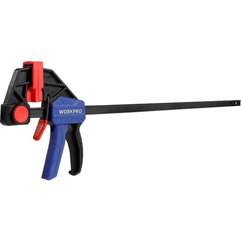 1 - Pince à cliquet - Serrage rapide - Outil de maintien pour menuiserie et soudure - Rouge et Noir - 45,7 cm (1/5)