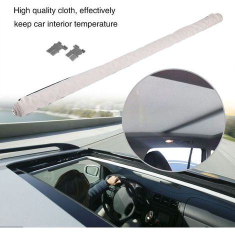 Pare-Soleil de Pare-Brise de Toit ouvrant de Voiture, Rideaux de Pare-Soleil obturateur de Lucarne Protection Solaire Pare-Soleil Pare-Brise pour Sharan Tiguan Q5 1K9877307A(Beige) (1/5)