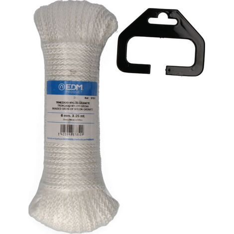MADEJA TRENZADO NYLON 25m BLANCO GRANATE EDM (1/3)