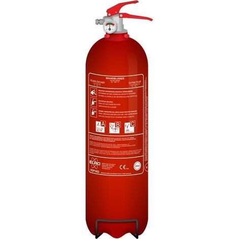 Extincteur à poudre - ELRO - FEP1KG - 1 kg - Classes A/B/C (ABC) - Certifié EN3