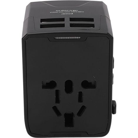 Universeller Reiseadapter mit USB-Anschlüssen – Internationaler Konverter für EU/UK/US/AU/JP-Stecker, 100–240 V (1/5)
