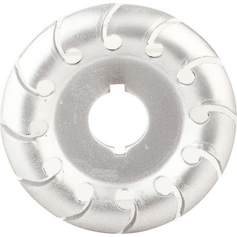 Disque de sculpture sur bois à 12 dents, pièces de meuleuse d'angle, acier au manganèse, argent trempé, 65x16mm (1/5)