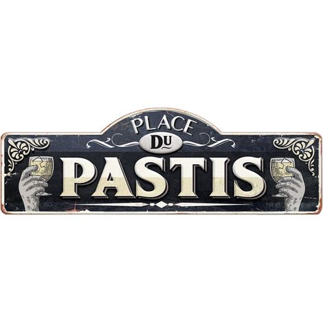 Plaque métallique PASTIS 90 x 30 cm (1/2)
