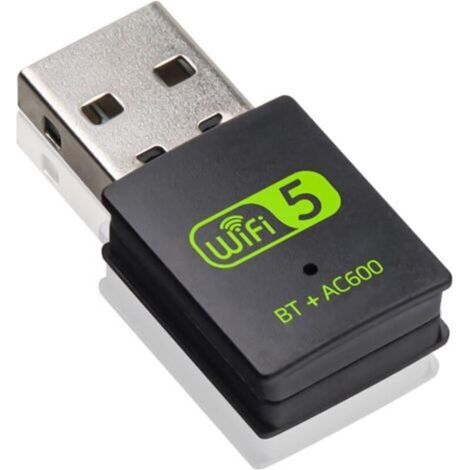 Ecleanfy-Bluetooth Clé WiFi USB pour PC, AC600 Mbps Adaptateurs Bluetooth 4,2, Dongle 2,4 GHz/5,8 GHz Carte pour Portable PC Windows 11/10/8/8,1/7/XP, Mac 10.9-10,15 (1/5)