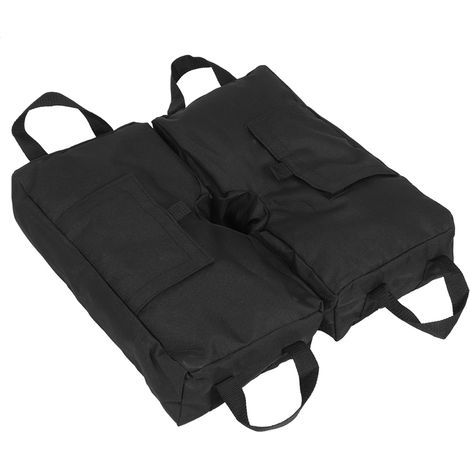 Lot de 2 sacs de lestage pour parasol de plage, tente, mât de drapeau, fixation sur sable, accessoires extérieurs. (1/5)
