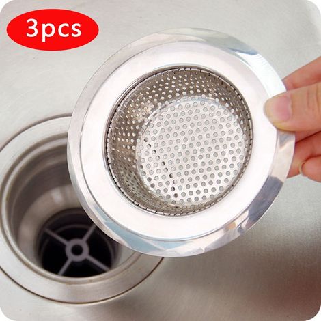 Filtre Pour Évier - Passoire En Acier Inoxydable - Compatible Avec Évier Et Broyeur - Diamètre Extérieur 11 Cm - Lot De 3 (1/5)