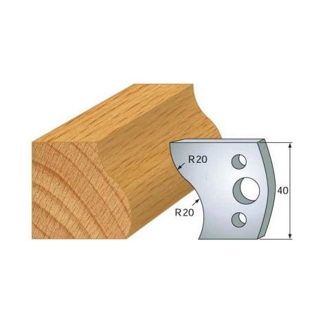 Leman - Jeu de 2 fers profilés acier Ht.40 mm N°009