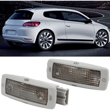 1 Satz graue Leselampen für die Auto-Deckenleuchte 3B0947291, Innenbeleuchtung und Kartenleselampe, geeignet für Volkswagen Golf, Passat, Tiguan, Skoda, Fabia, Superb Seat, Leon. (1/5)