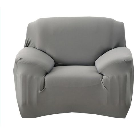 Stretch Polyester Sofa Sesselbezug Wohnzimmer Dekor Staubdichte Sofabezüge & Protector (Grau) (1/5)