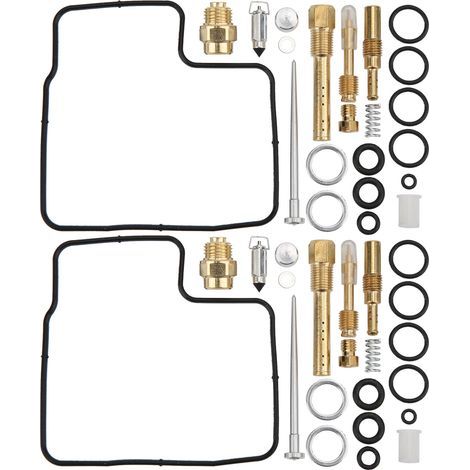 Ortviai Kit de révision de carburateur pour Honda VT1100T/VT1100C/VT1100C2 – 2 jeux (44 pièces), caoutchouc et métal