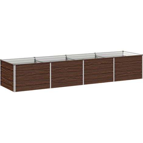 Raised Garden Bed Black 320 x 80 x 55 cm cold-rolled steel vidaXL