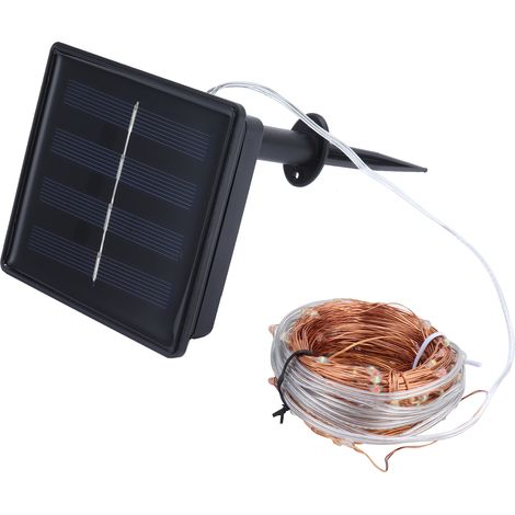 Wasserdichte Solar-Lichterkette aus farbigem Kupferdraht mit 8 Modi für Gartenparty-Dekoration, 300 LEDs, 30 m (1/5)