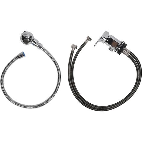 Bac à shampoing avec robinet antirouille, tuyau de 70 cm, structure en alliage de zinc, douchette pour table de lavage de cheveux en salon. (1/5)