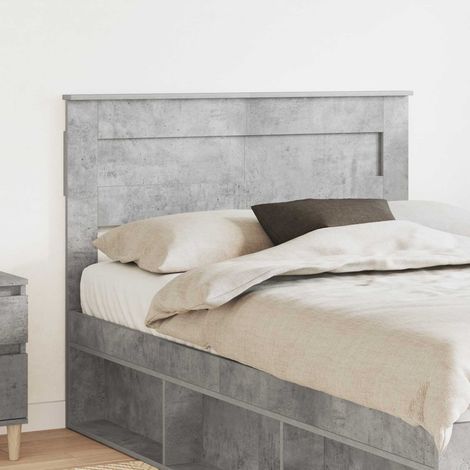 Tête de lit-Panneau de lit Gris béton 120 cm Bois d'ingénierie 906360 (1/5)