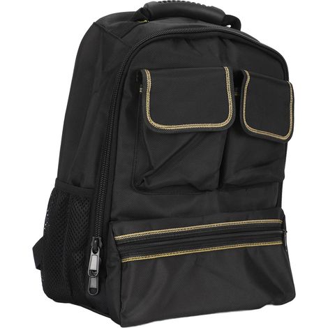 Sac à dos outillage multifonction en toile Oxford, pochettes pour électricien et bricolage, sacoche de maintenance avec rangements pratiques. (1/5)