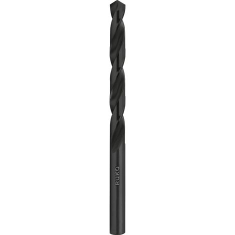 RUKO Spiralbohrer DIN 338 Typ N HSS G Ø 6,0 x 93 x 57 mm schwarzoxidiert 10 Stk (1/3)