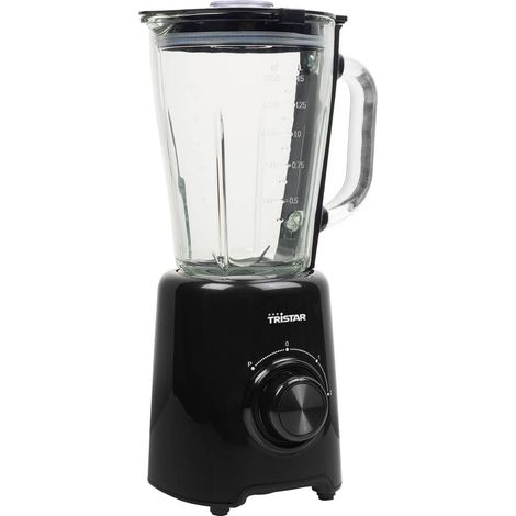 Blender BL-4477 noir - 1,5 L - 4 lames - 500 W - Bol en verre - Fonctions Pulse et Glace pilée