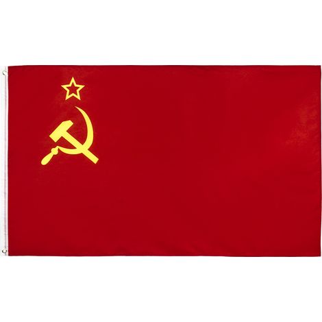 Drapeau russe de l'URSS, imprimé en polyester, à suspendre (1/3)