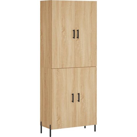 Buffet,Bahut,Meuble de Rangement haut Chêne sonoma 69,5x34x180 cm Bois d'ingénierie CFW49532 (1/5)