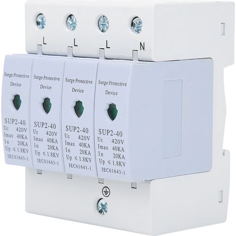 Dispositif de protection contre les surtensions et la foudre, module de composants électroniques SUP2-40 4P 40KA 420V (1/5)