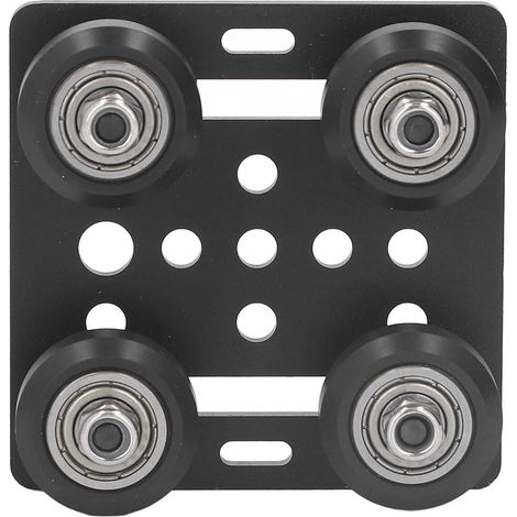 Poulie profilée en aluminium pour rail de guidage à rainure en V, plaque de support arrière pour imprimante 3D avec 4 poulies (1/5)